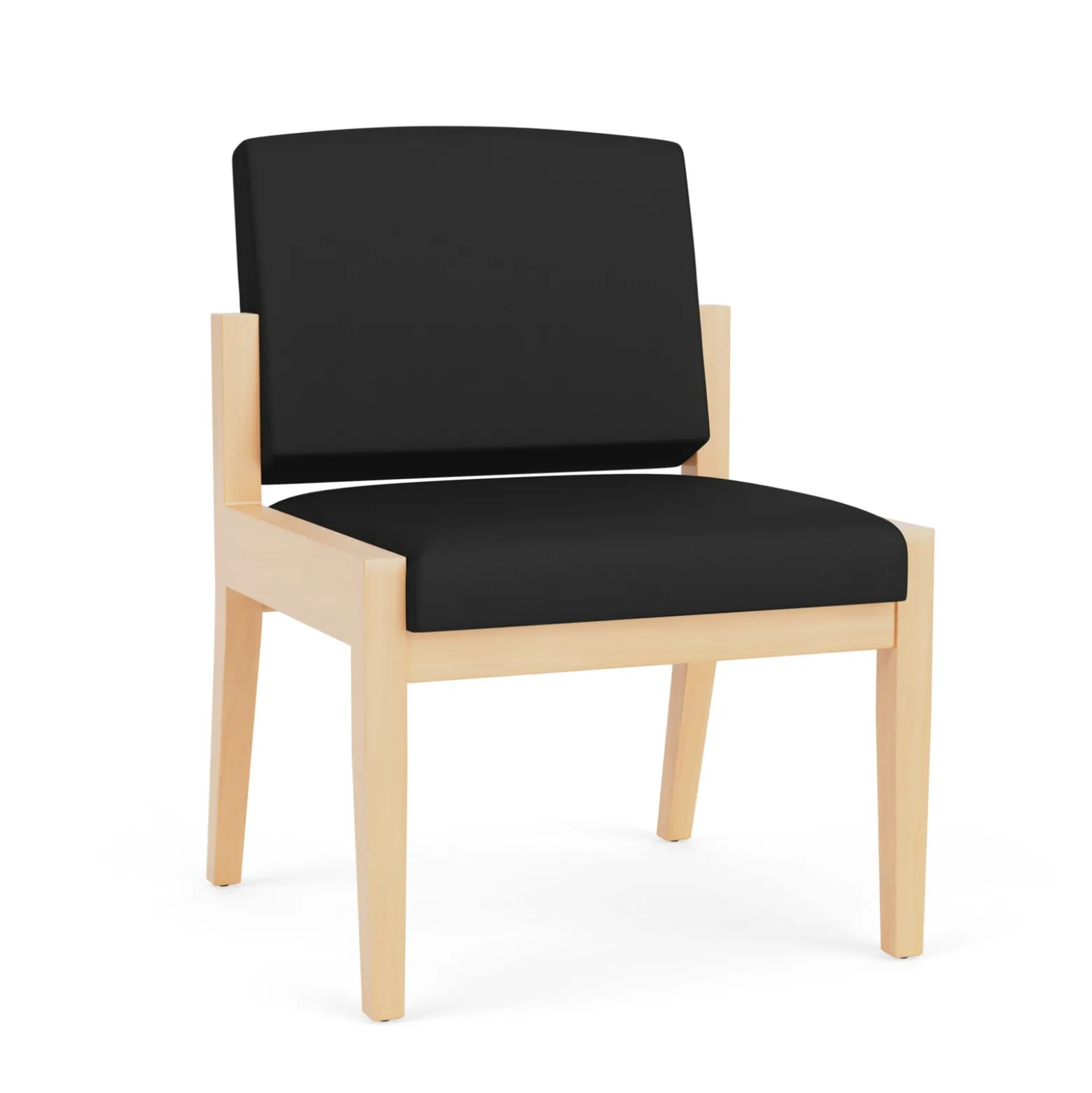 Mason Street Wood Armless Guest Chair in Standard Upholstery