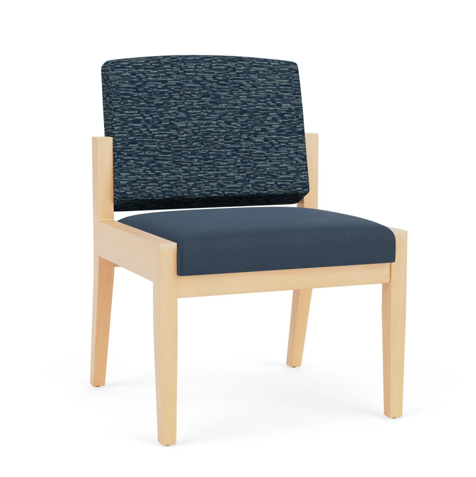 Mason Street Wood Armless Guest Chair in Standard Upholstery