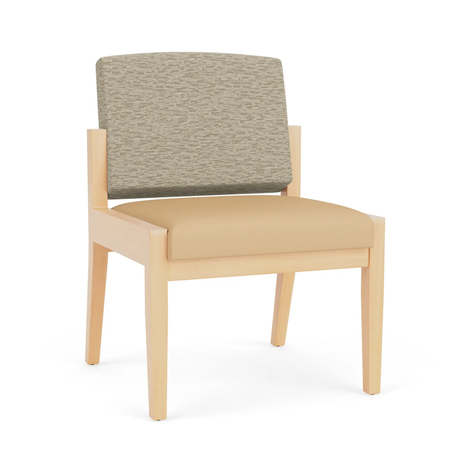 Mason Street Wood Armless Guest Chair in Standard Upholstery