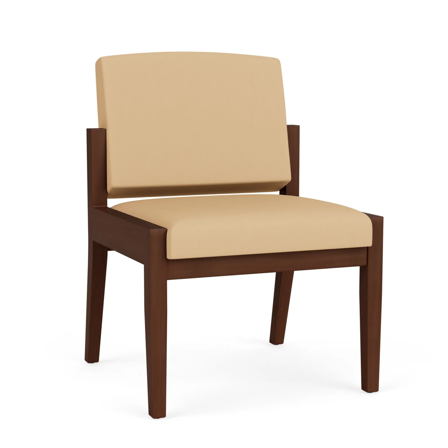 Mason Street Wood Armless Guest Chair in Standard Upholstery