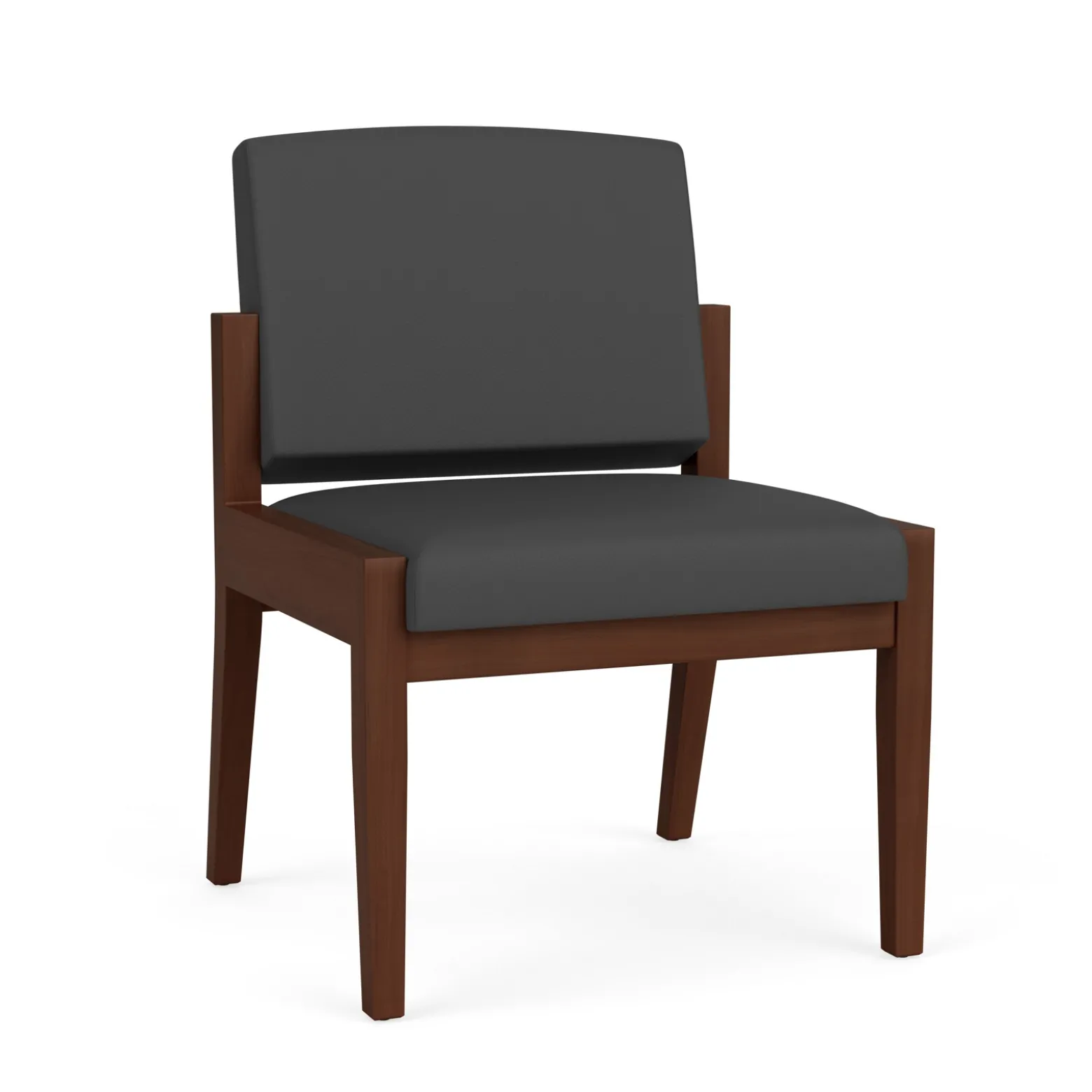 Mason Street Wood Armless Guest Chair in Standard Upholstery
