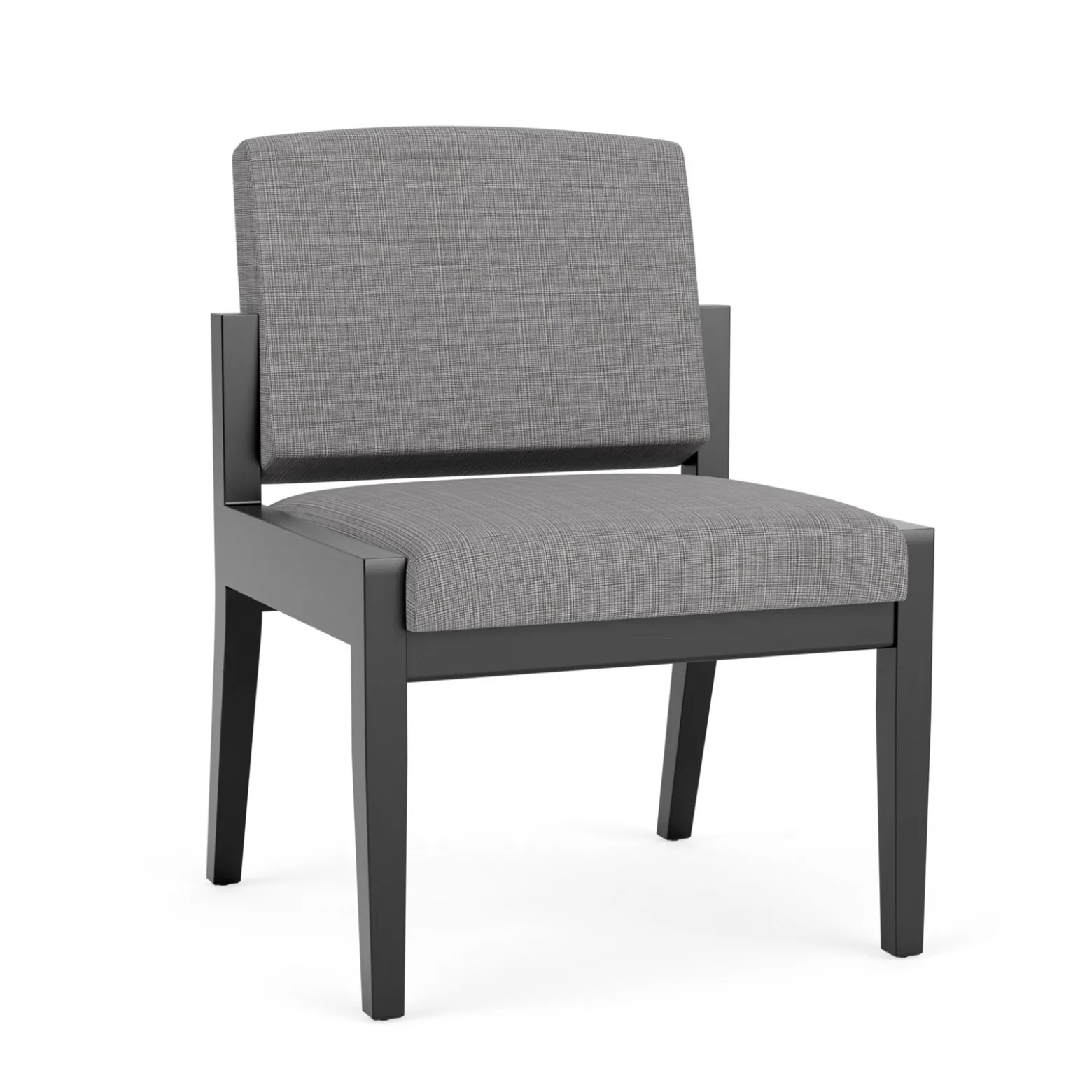 Mason Street Wood Armless Guest Chair in Premium Upholstery