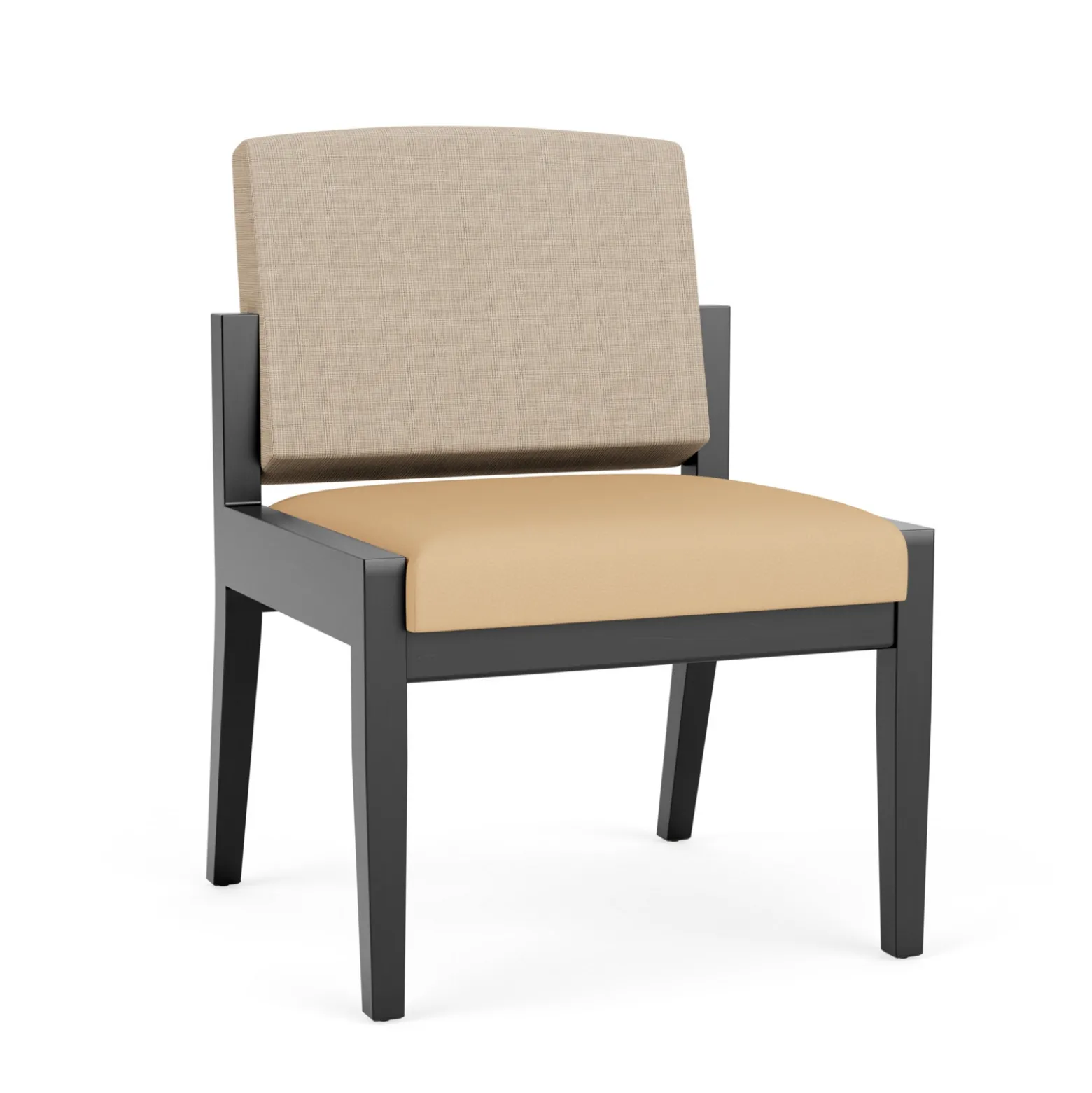 Mason Street Wood Armless Guest Chair in Premium Upholstery