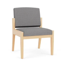 Mason Street Wood Armless Guest Chair in Premium Upholstery