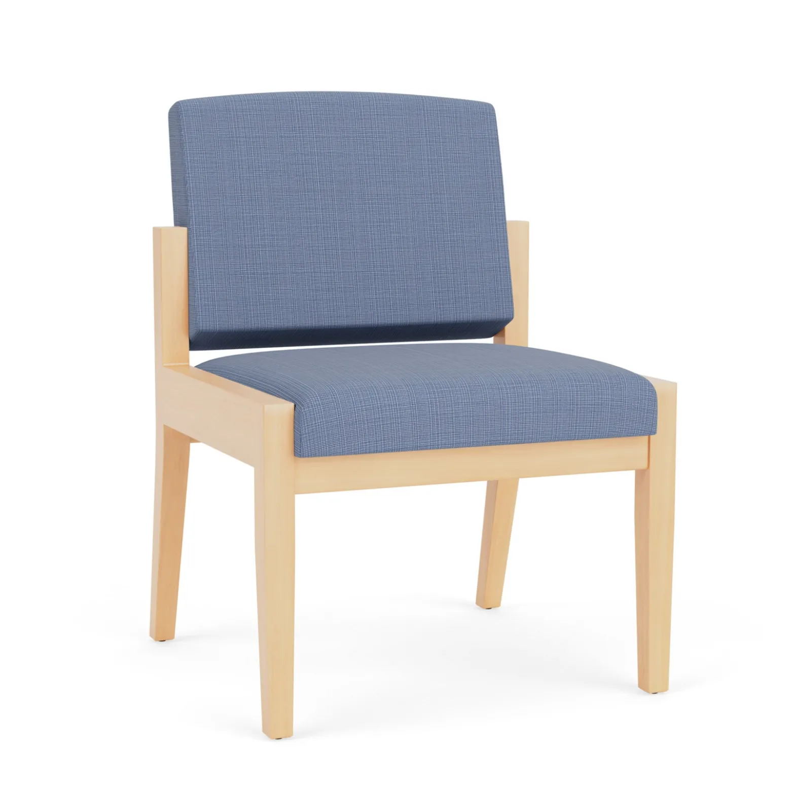 Mason Street Wood Armless Guest Chair in Premium Upholstery