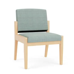 Mason Street Wood Armless Guest Chair in Premium Upholstery