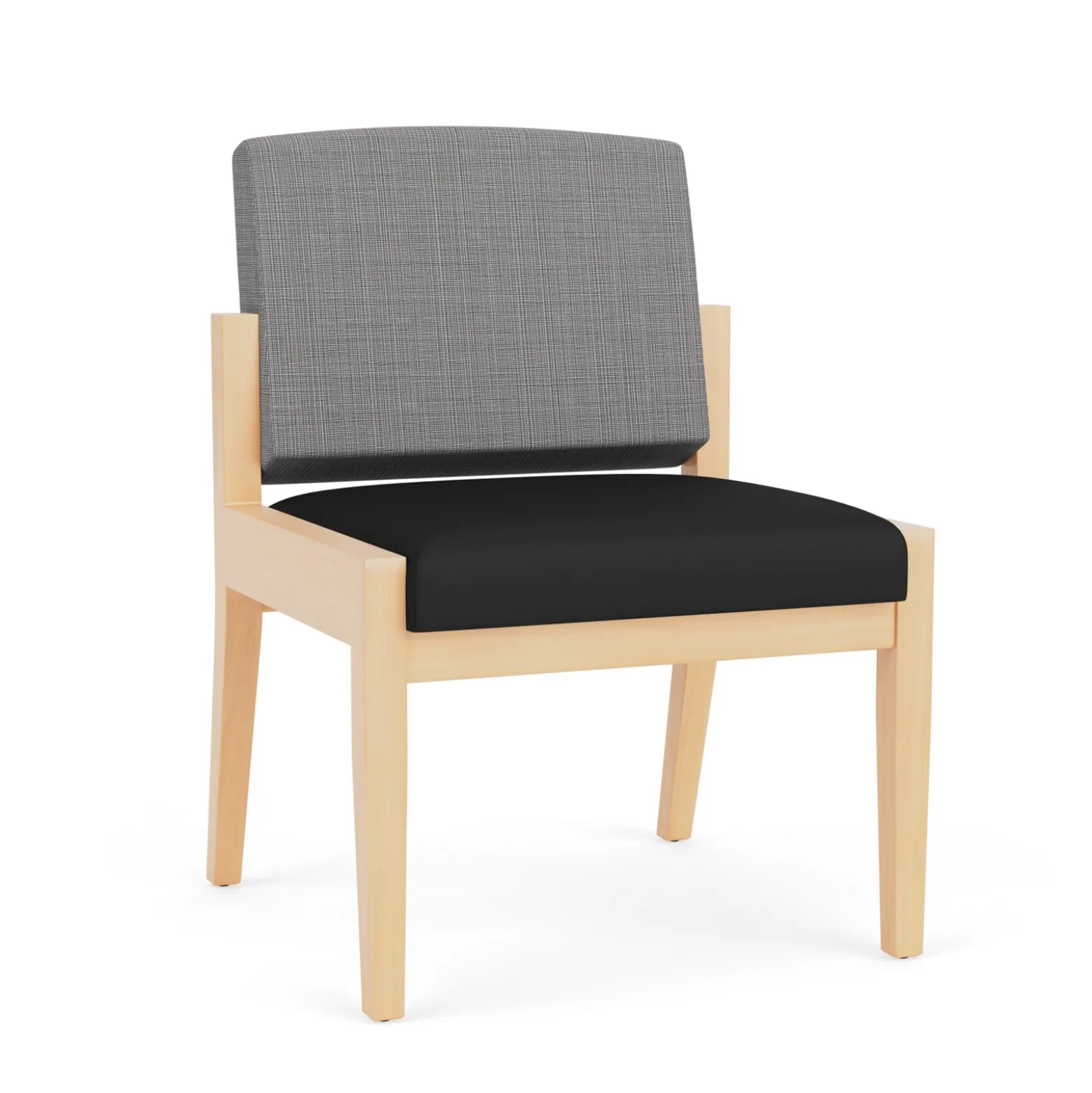 Mason Street Wood Armless Guest Chair in Premium Upholstery