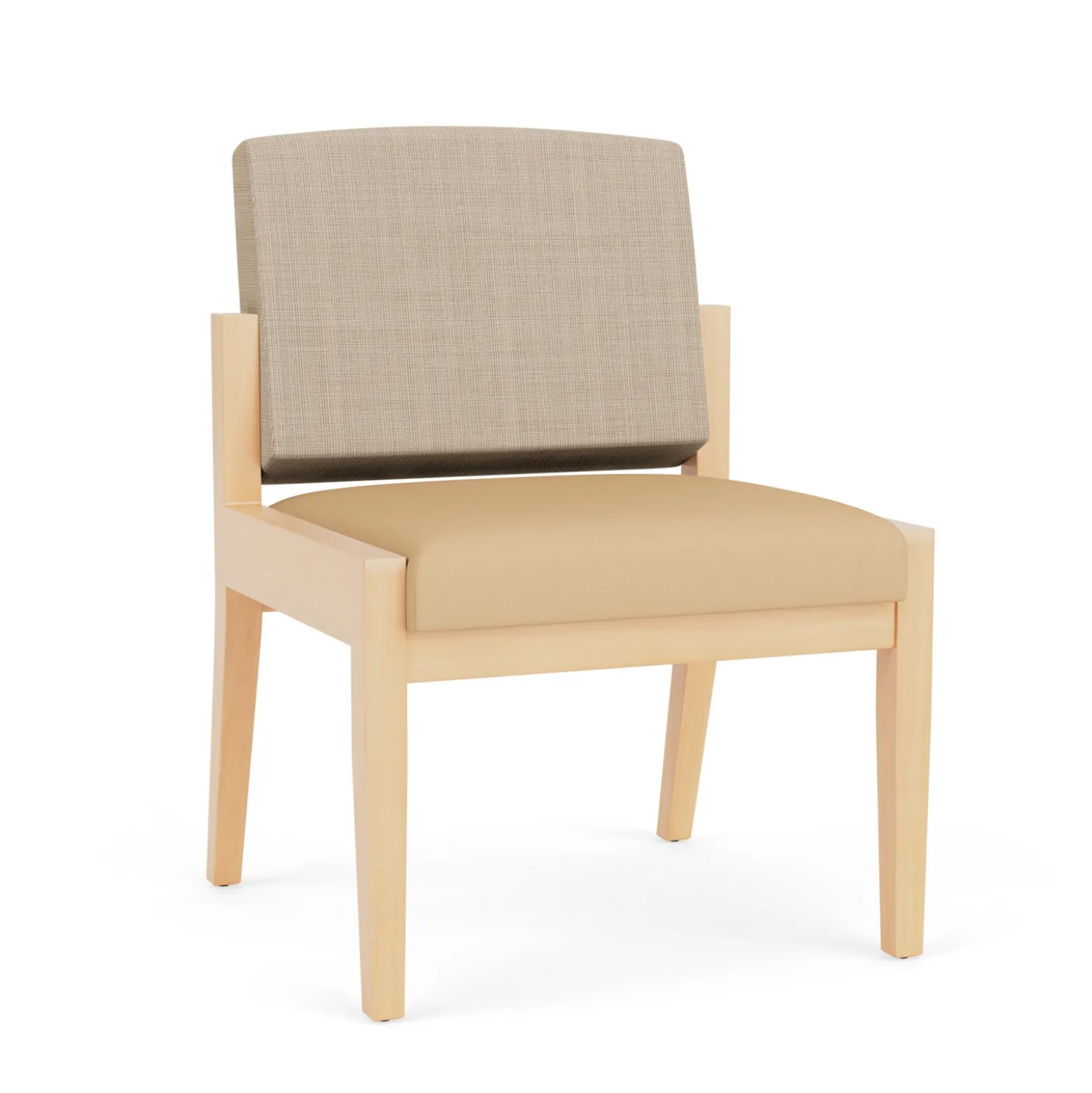 Mason Street Wood Armless Guest Chair in Premium Upholstery