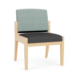 Mason Street Wood Armless Guest Chair in Premium Upholstery