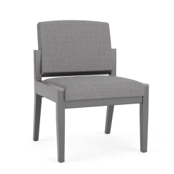 Mason Street Wood Armless Guest Chair in Premium Upholstery