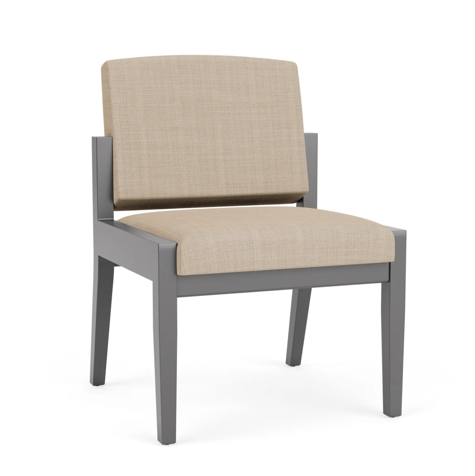 Mason Street Wood Armless Guest Chair in Premium Upholstery