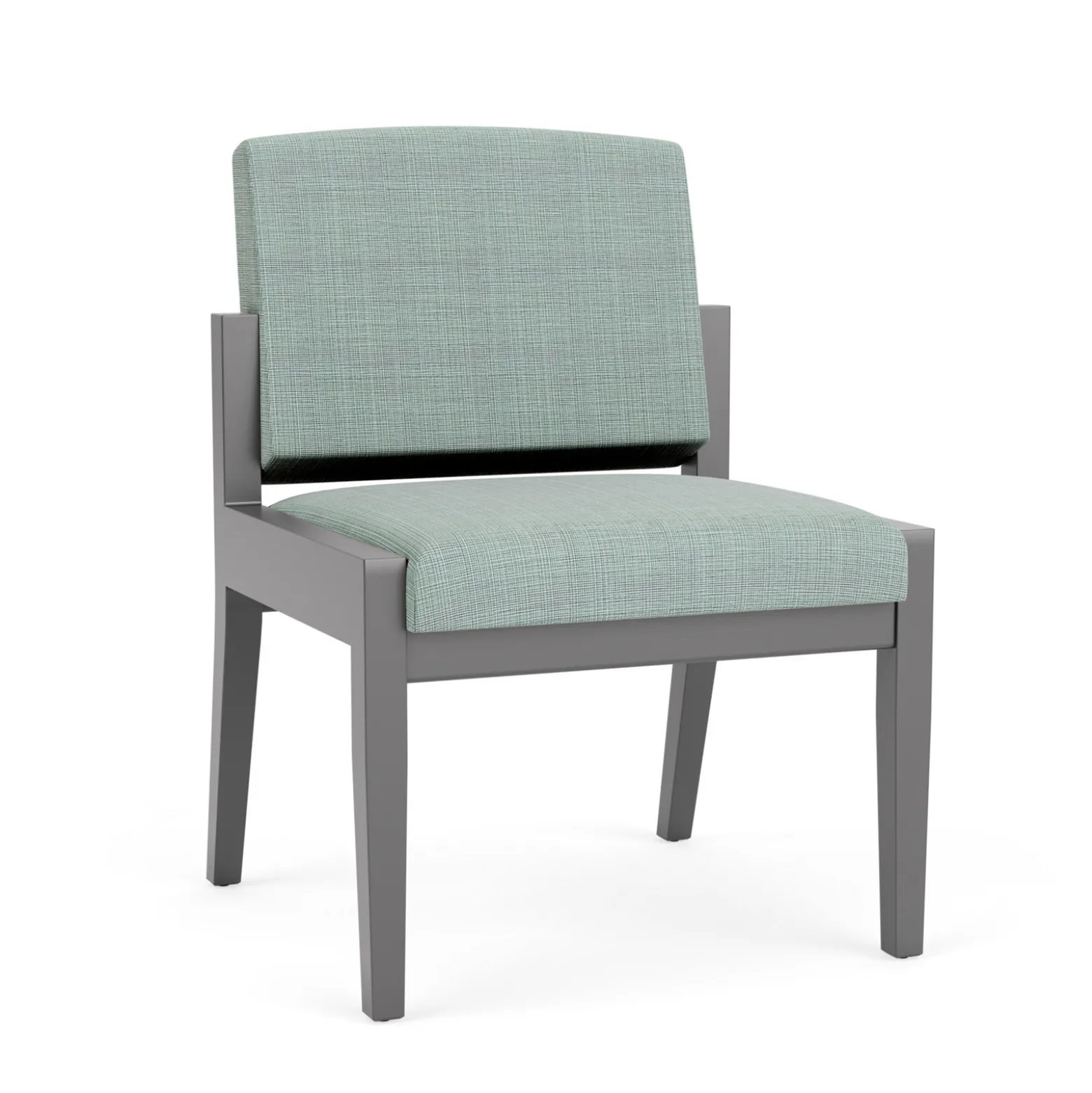 Mason Street Wood Armless Guest Chair in Premium Upholstery