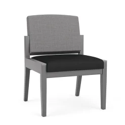 Mason Street Wood Armless Guest Chair in Premium Upholstery