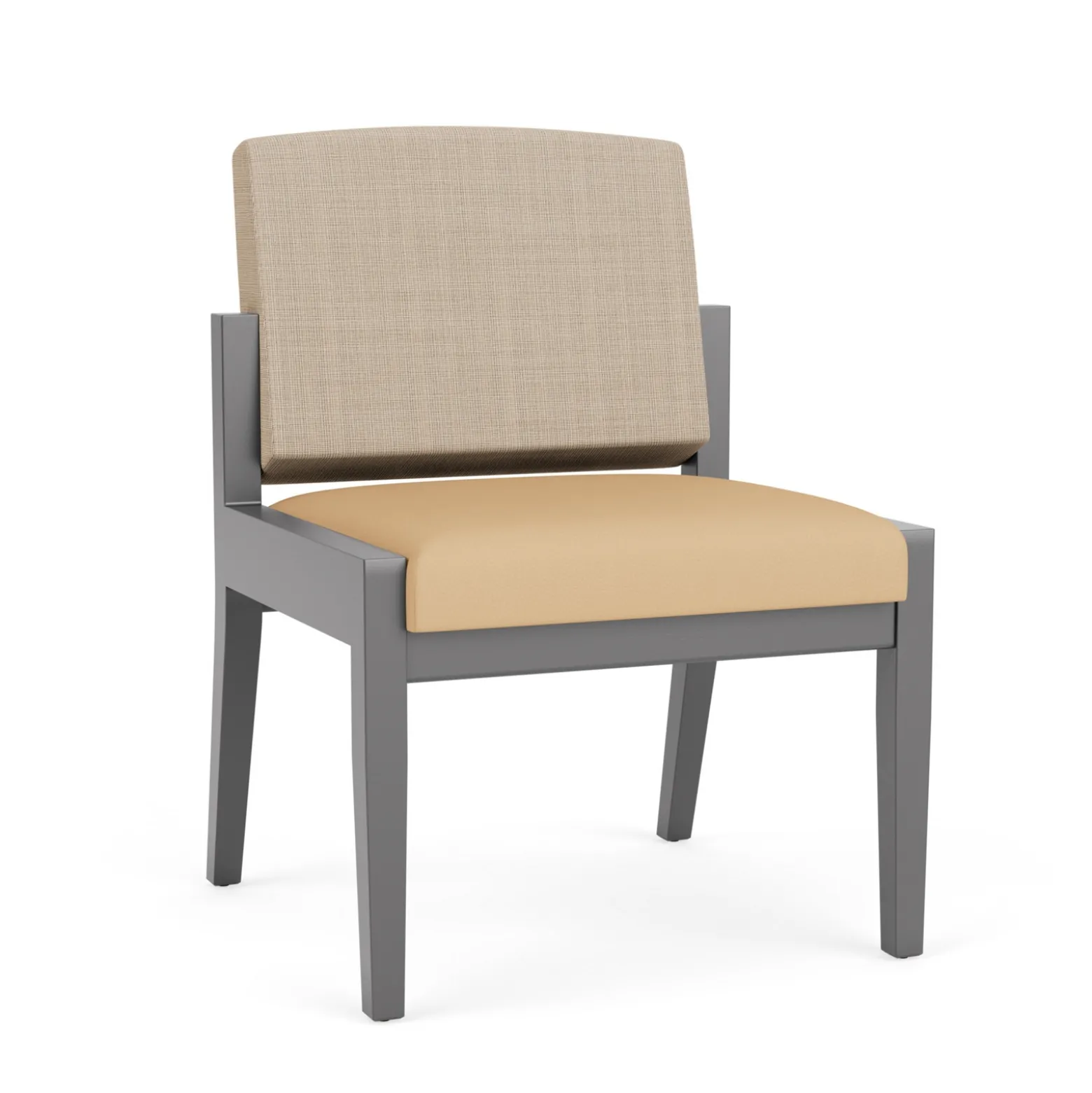 Mason Street Wood Armless Guest Chair in Premium Upholstery