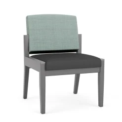 Mason Street Wood Armless Guest Chair in Premium Upholstery