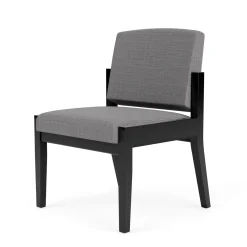 Mason Street Wood Armless Guest Chair in Premium Upholstery
