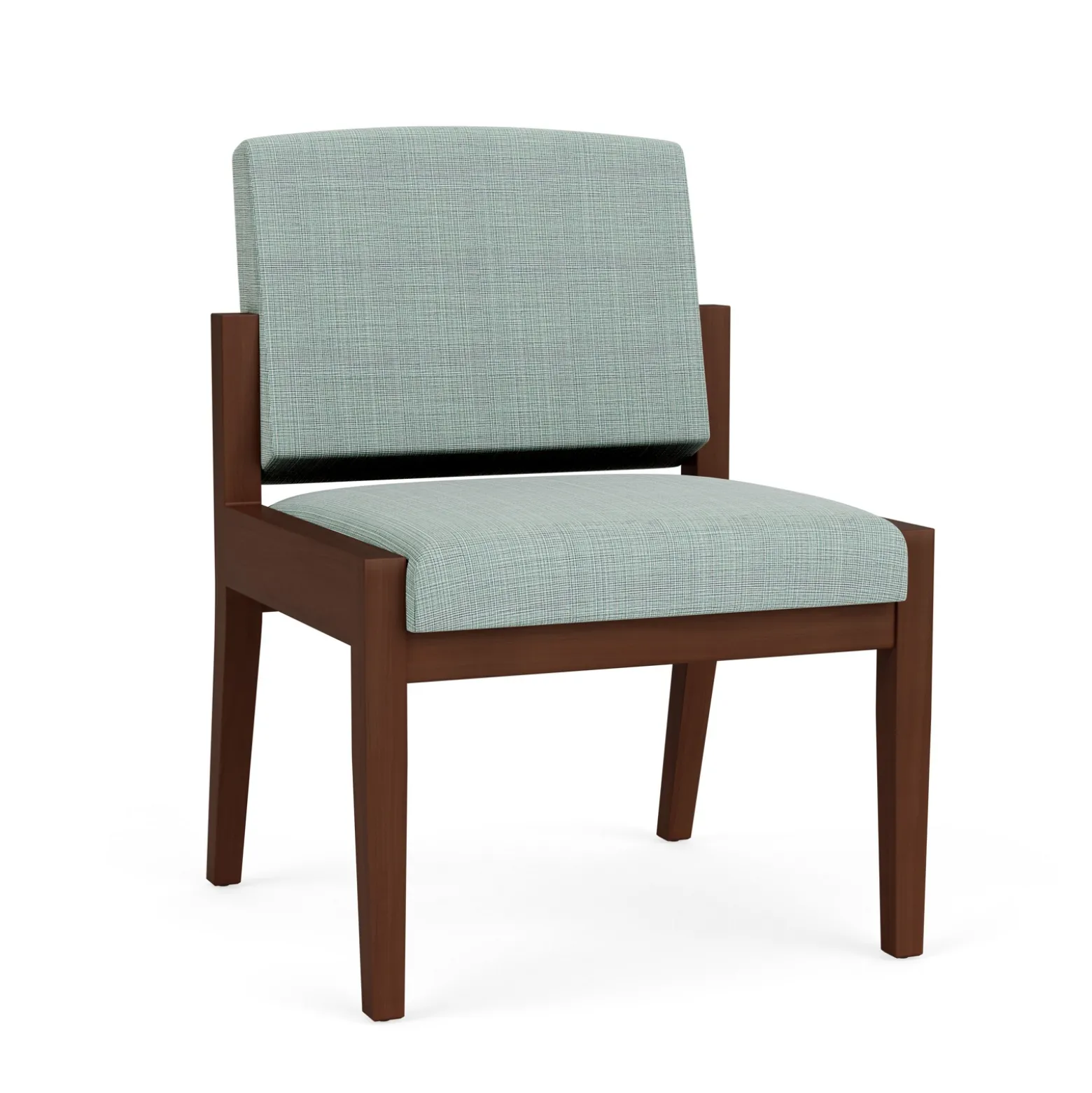 Mason Street Wood Armless Guest Chair in Premium Upholstery