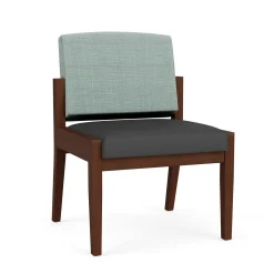 Mason Street Wood Armless Guest Chair in Premium Upholstery