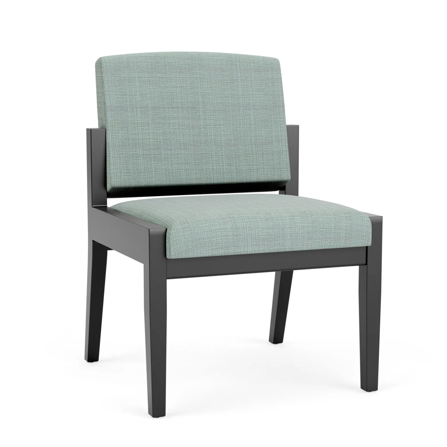 Mason Street Wood Armless Guest Chair in Premium Upholstery