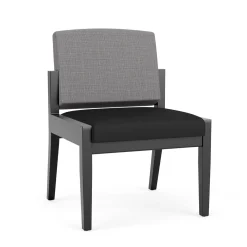 Mason Street Wood Armless Guest Chair in Premium Upholstery
