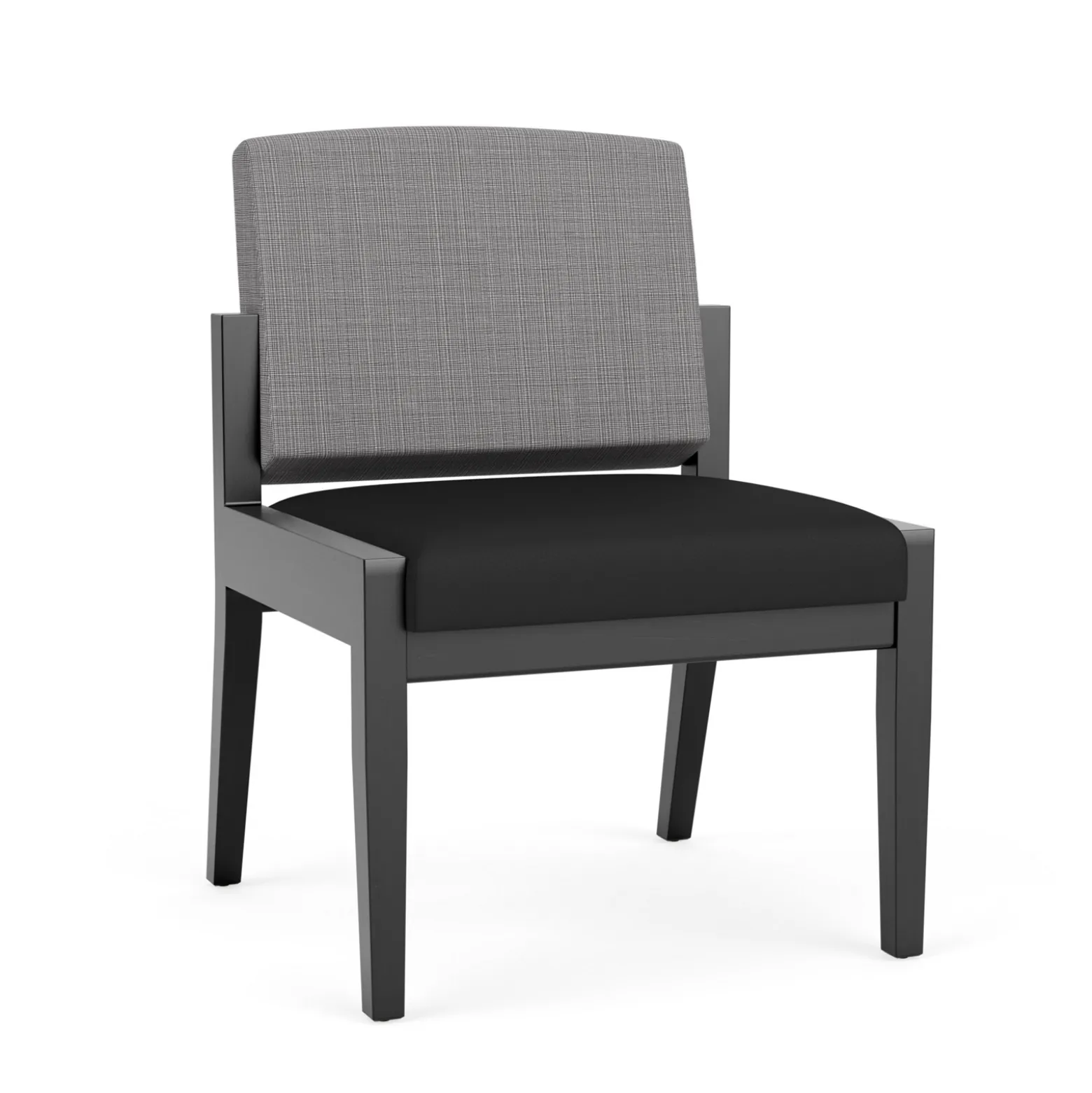 Mason Street Wood Armless Guest Chair in Premium Upholstery