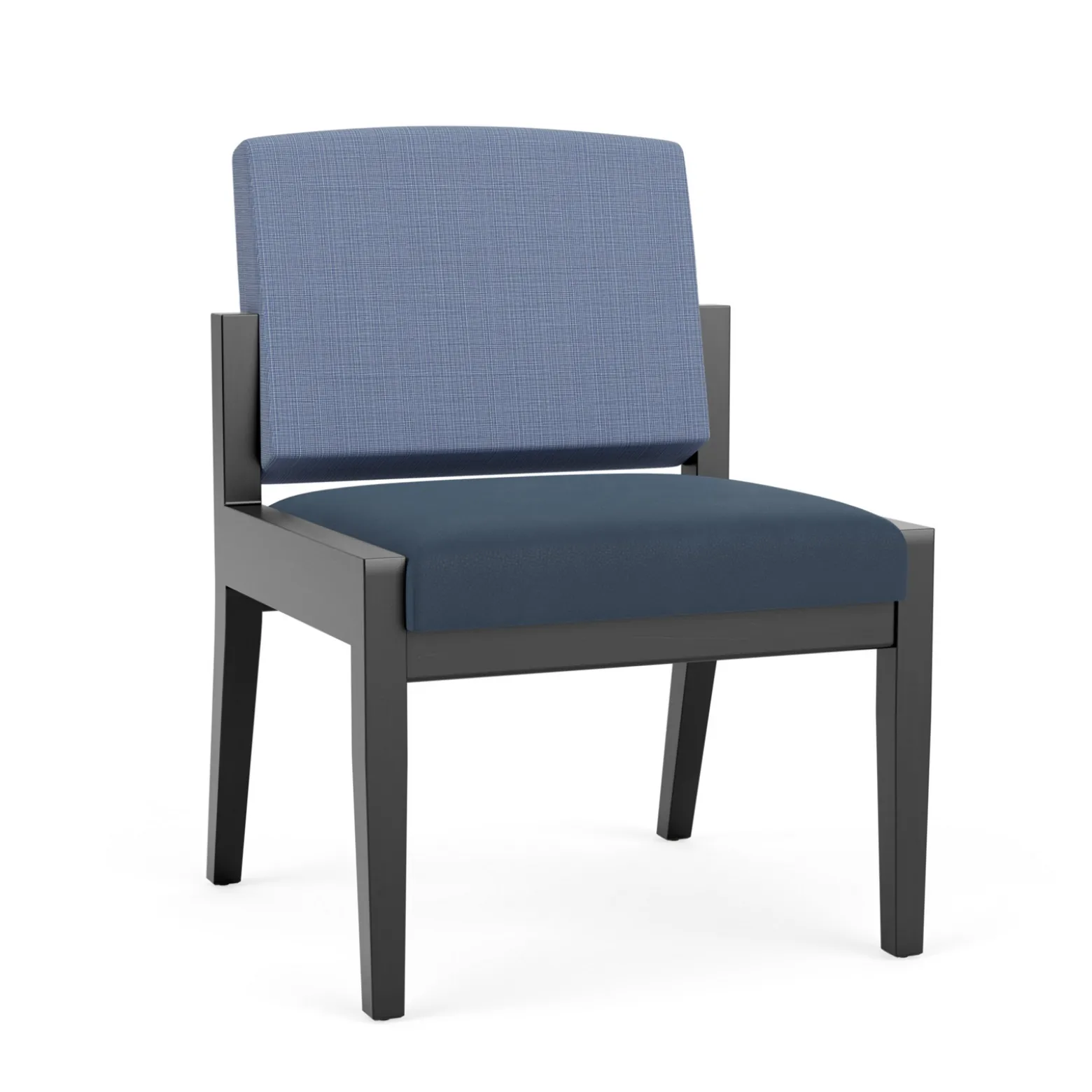 Mason Street Wood Armless Guest Chair in Premium Upholstery