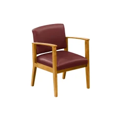 Mason Street Wood Guest Chair in Premium Upholstery