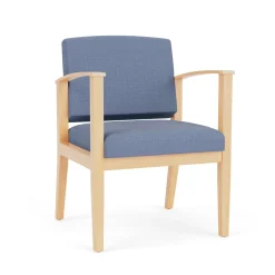 Mason Street Wood Guest Chair in Premium Upholstery