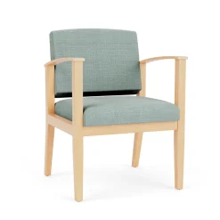Mason Street Wood Guest Chair in Premium Upholstery