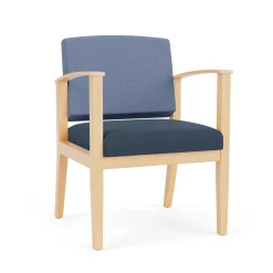 Mason Street Wood Guest Chair in Premium Upholstery