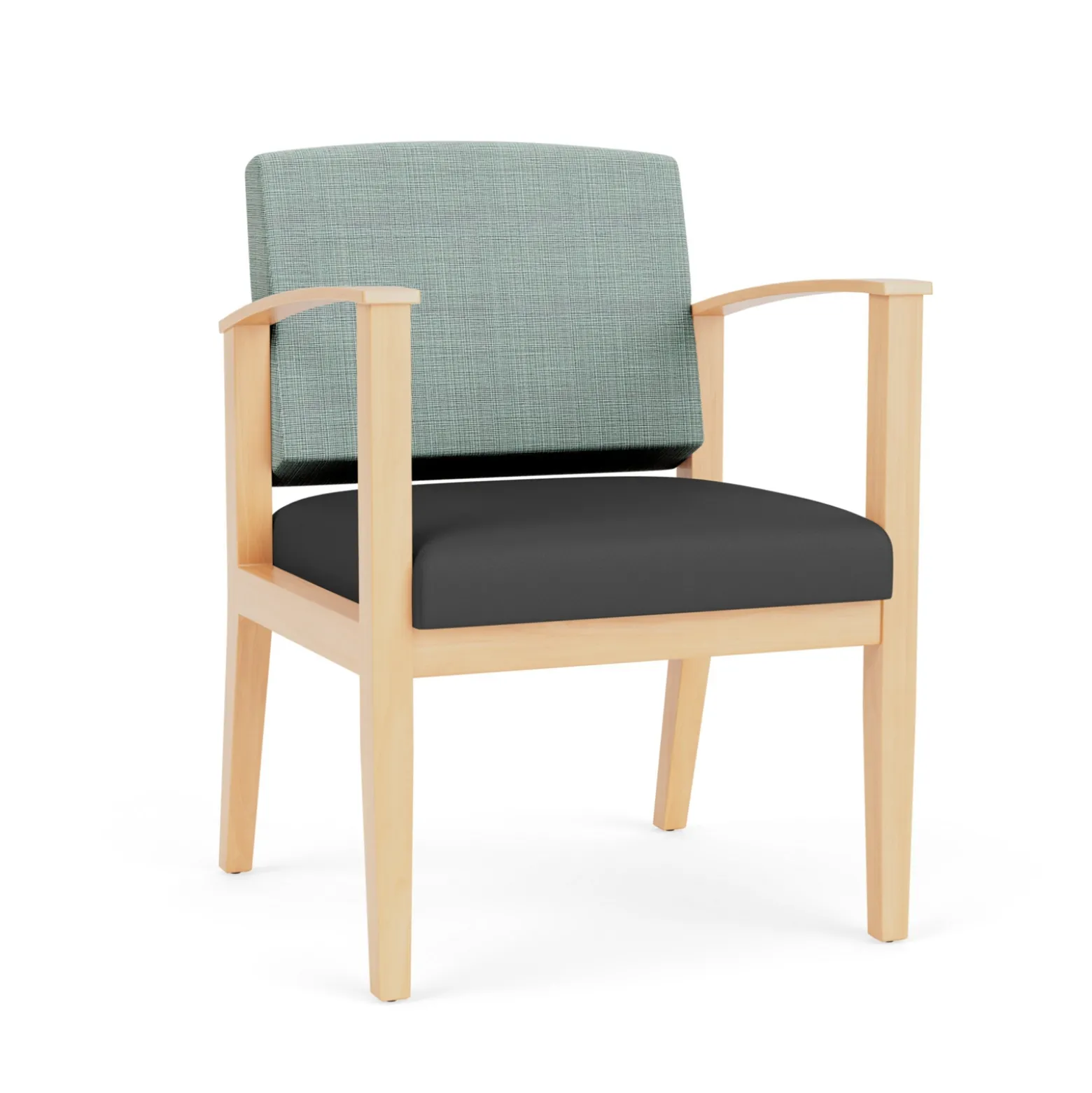 Mason Street Wood Guest Chair in Premium Upholstery