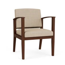 Mason Street Wood Guest Chair in Premium Upholstery