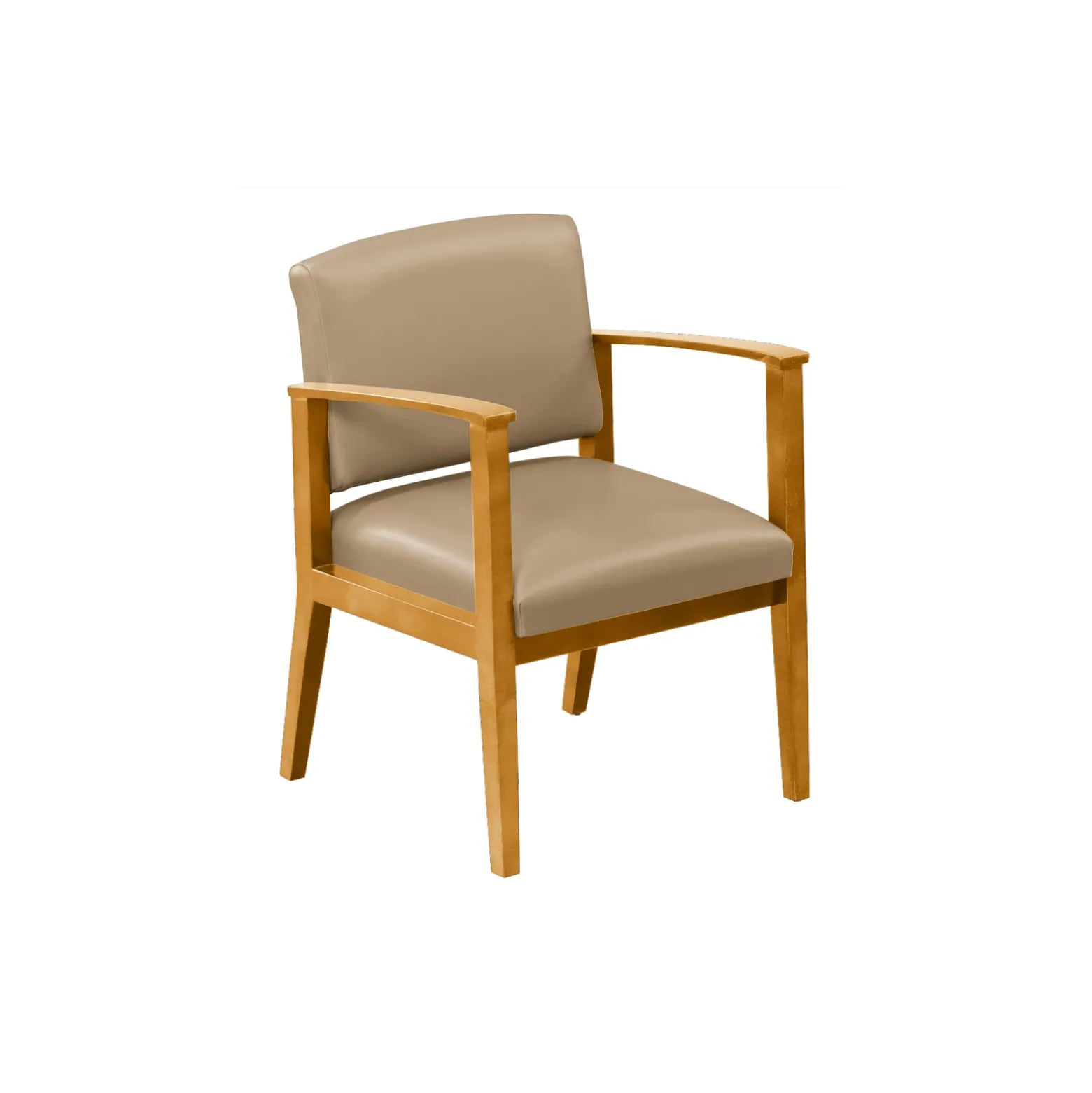 Mason Street Wood Guest Chair in Premium Upholstery