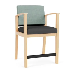 Mason Street Wood Hip Chair in Premium Upholstery