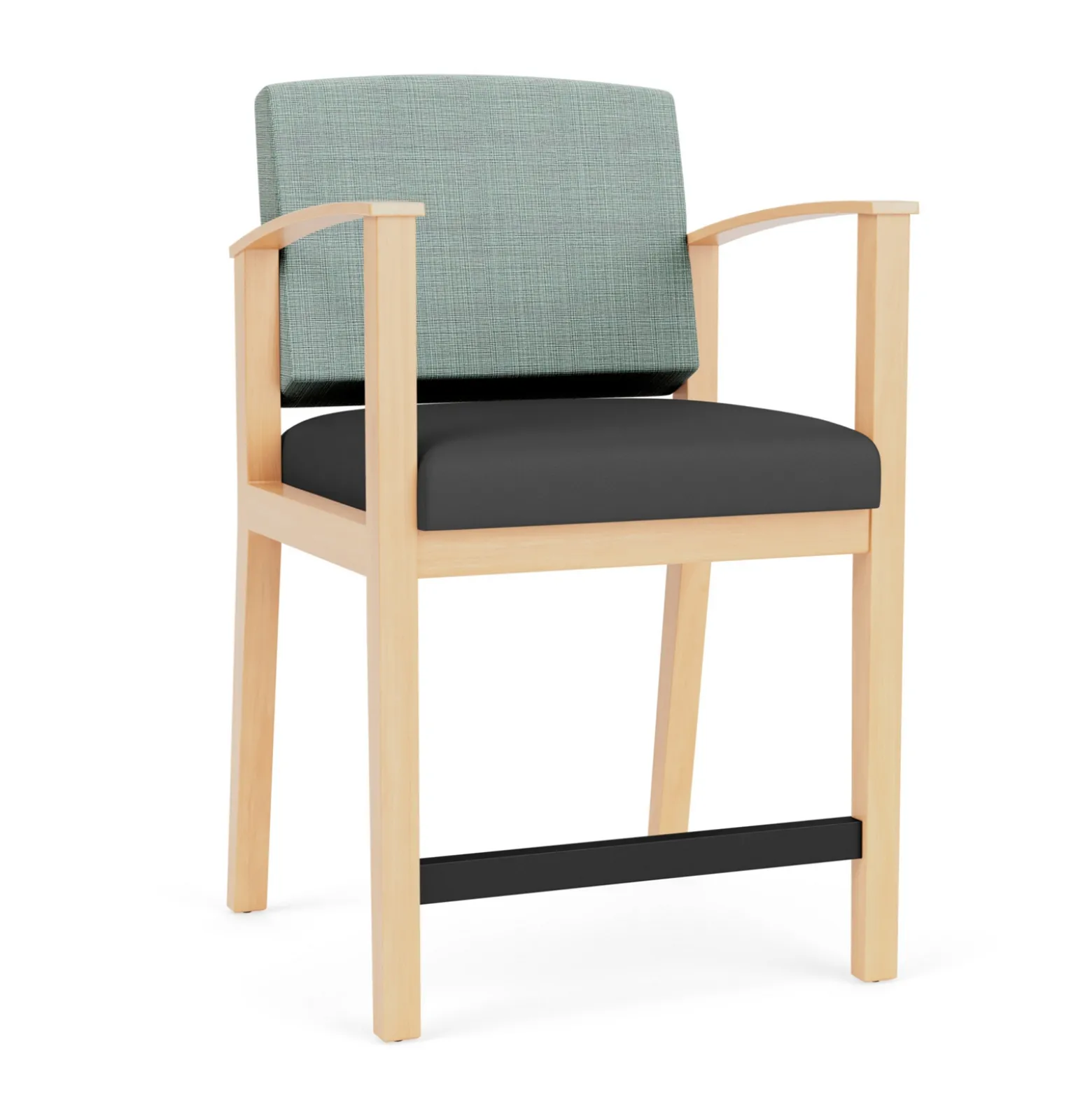 Mason Street Wood Hip Chair in Premium Upholstery