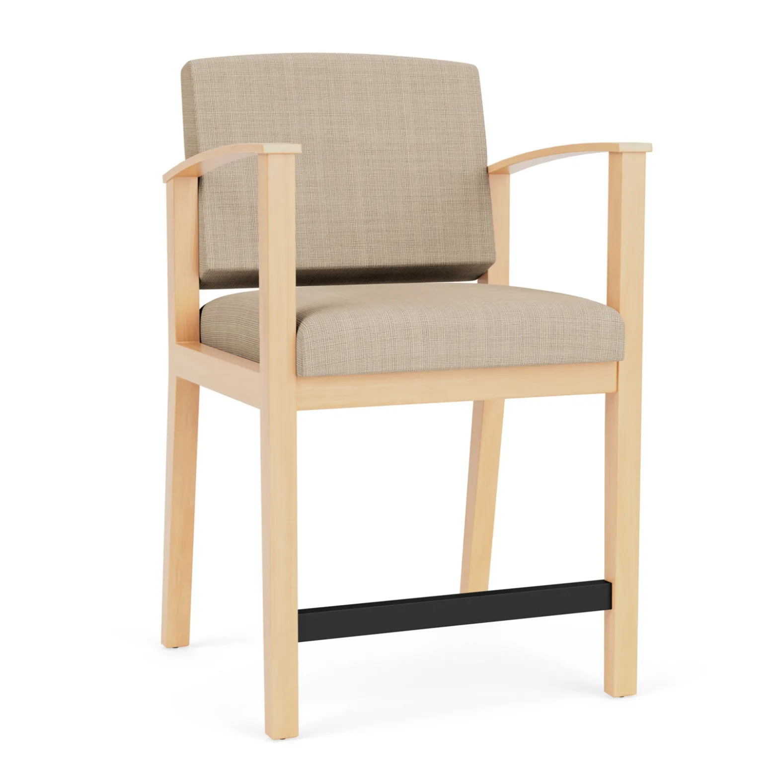 Mason Street Wood Hip Chair in Premium Upholstery
