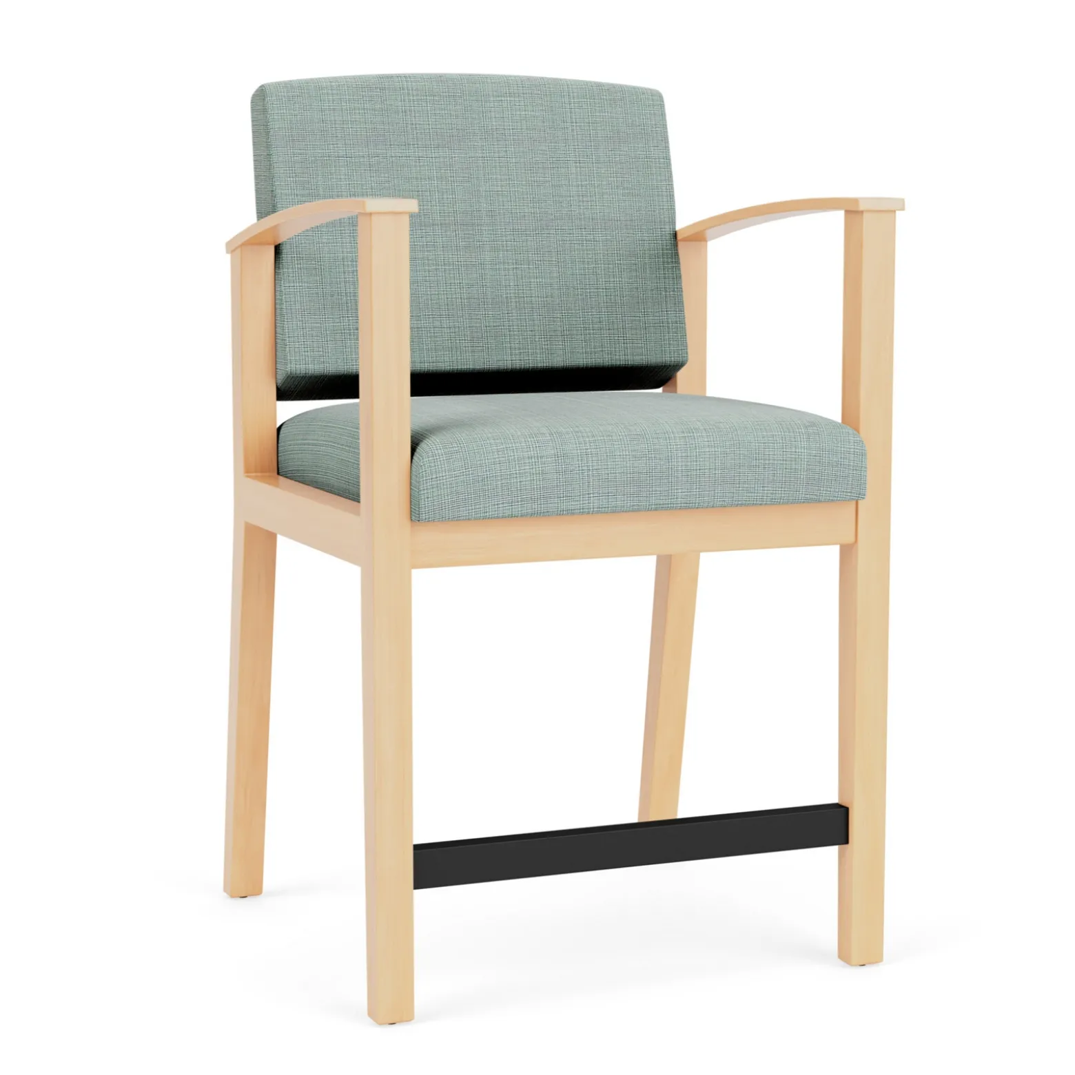Mason Street Wood Hip Chair in Premium Upholstery