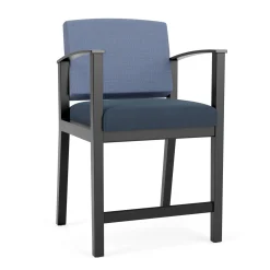 Mason Street Wood Hip Chair in Premium Upholstery