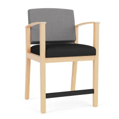 Mason Street Wood Hip Chair in Premium Upholstery