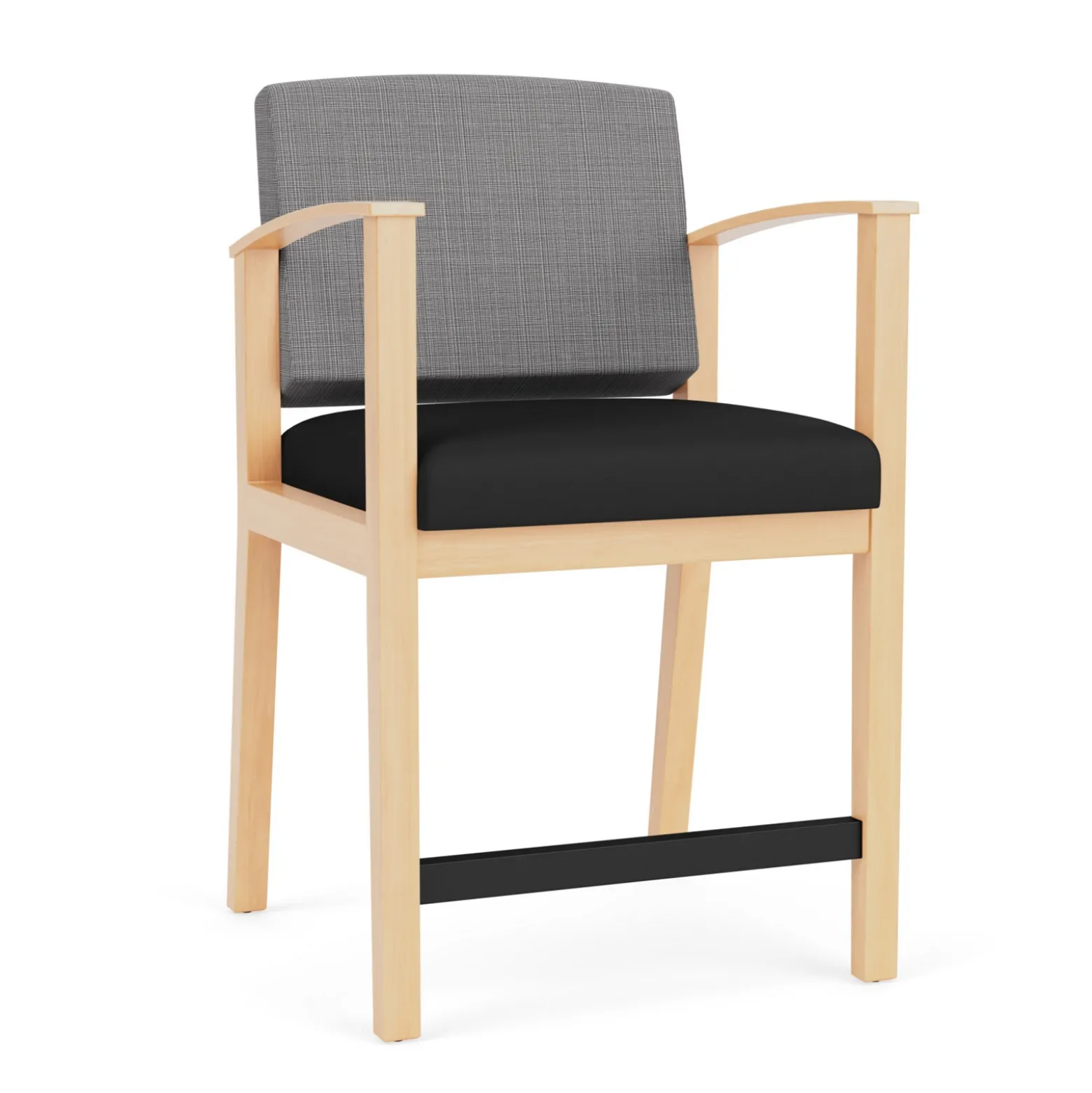 Mason Street Wood Hip Chair in Premium Upholstery