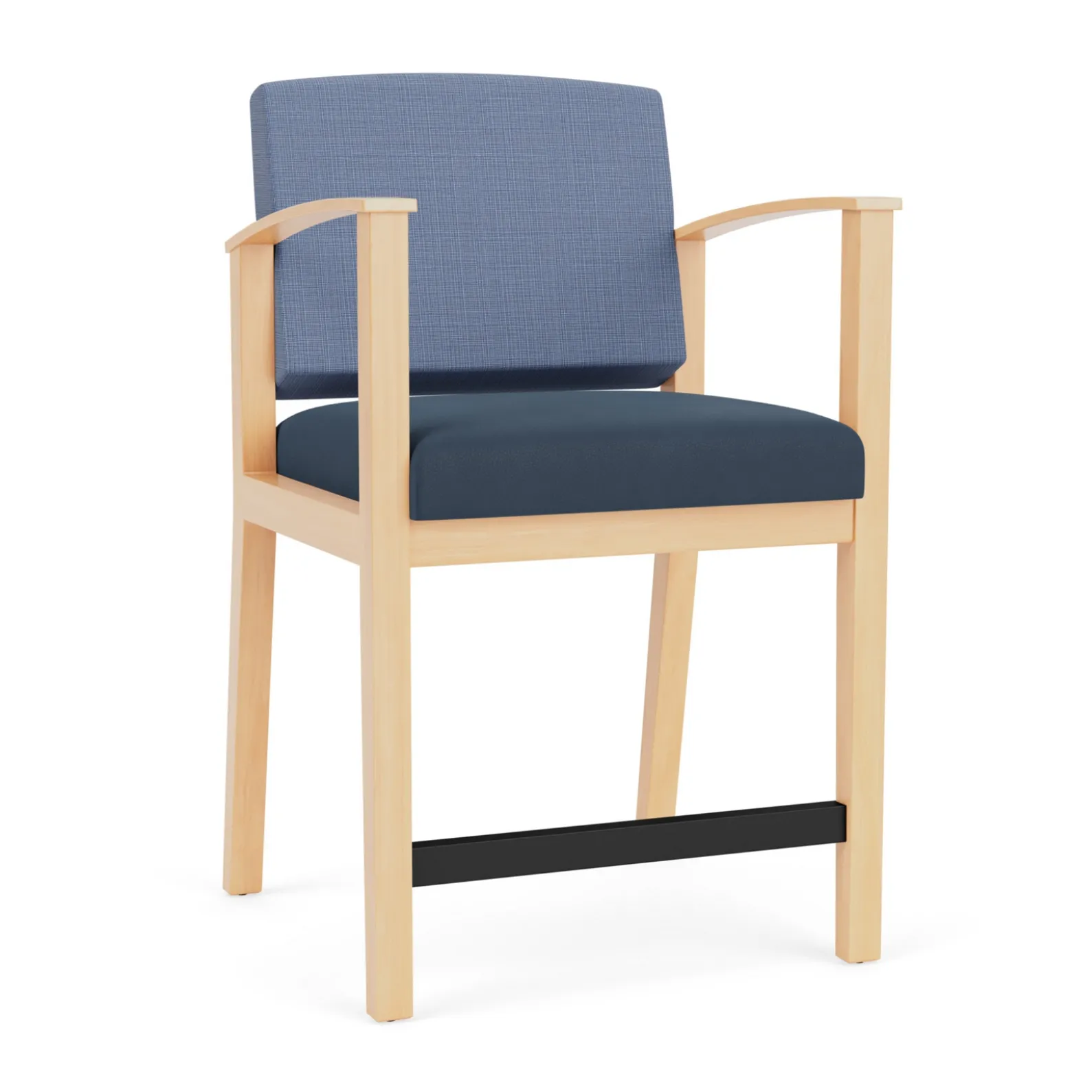 Mason Street Wood Hip Chair in Premium Upholstery