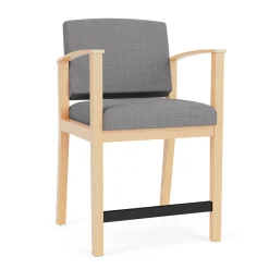 Mason Street Wood Hip Chair in Premium Upholstery