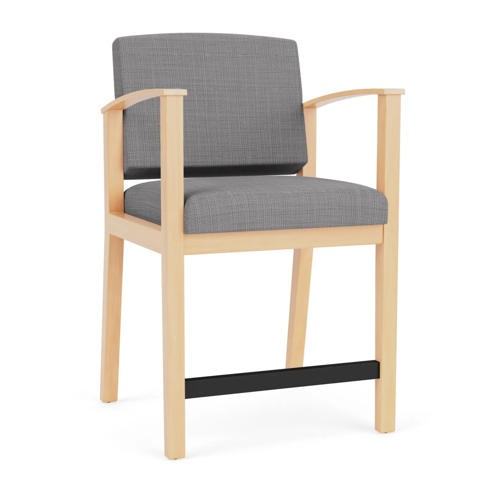 Mason Street Wood Hip Chair in Premium Upholstery