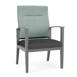 Mason Street Wood Oversize Patient Chair in Premium Upholstery