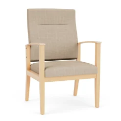 Mason Street Wood Oversize Patient Chair in Premium Upholstery