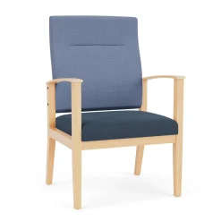 Mason Street Wood Oversize Patient Chair in Premium Upholstery