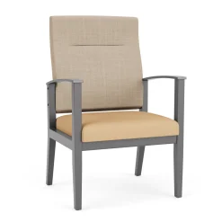 Mason Street Wood Oversize Patient Chair in Premium Upholstery