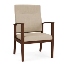 Mason Street Wood Oversize Patient Chair in Premium Upholstery