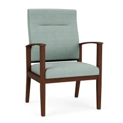 Mason Street Wood Oversize Patient Chair in Premium Upholstery