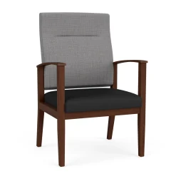 Mason Street Wood Oversize Patient Chair in Premium Upholstery